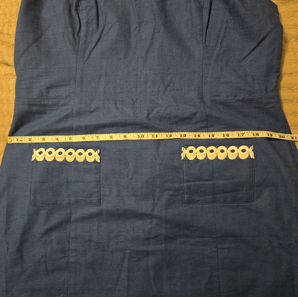 Lilly Pulitzer Isleen Blue Skirted Cotton Romper Womens Size 16 NWOT - Picture 14 of 14